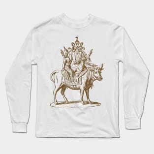 Mounted Shiva Indian Deity - God Long Sleeve T-Shirt